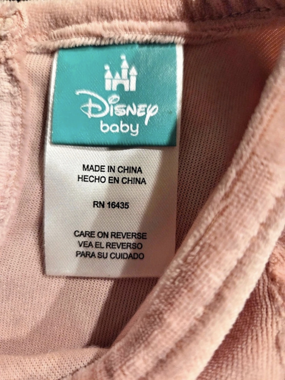 Disney Minnie Mouse Baby Long Sleeve Top Size 3/6M Pink & Black - Picture 3 of 4